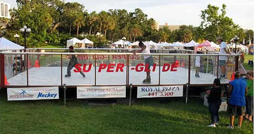 Mobilne lodowisko syntetyczne, mobilne lodowisko ze sztucznym lodem